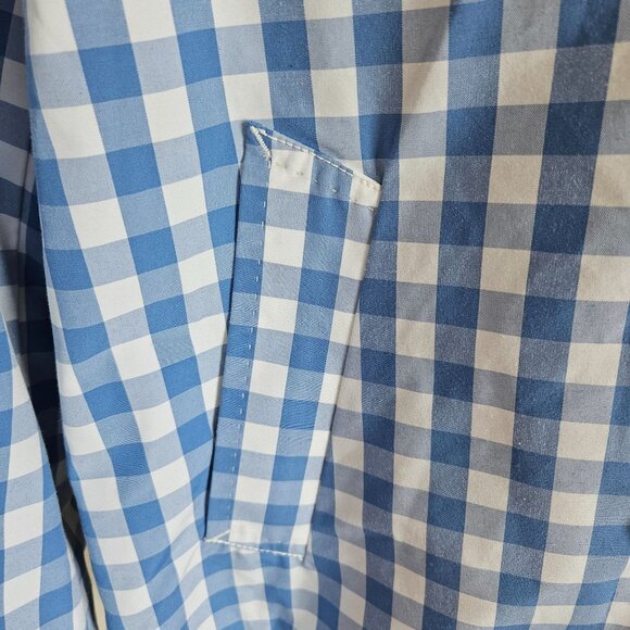 St. Johns Bay NWOT Woman SZ M Gingham Check Jacket Double Breasted Lined Preppy - Picture 4 of 9